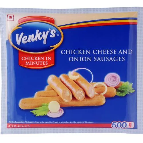 Venky's Chicken Cheese And Onion Sausages - 500g